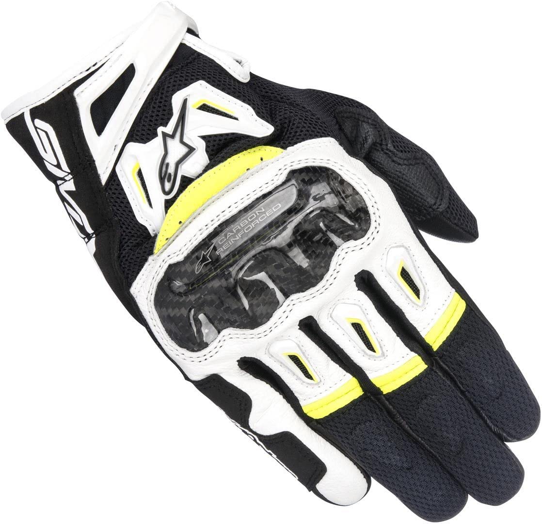 Alpinestars - Motorradhandschuhe Smx-2 Air Carbon V2 Schwarz Weiss Gelb Fluo - XL von Alpinestars