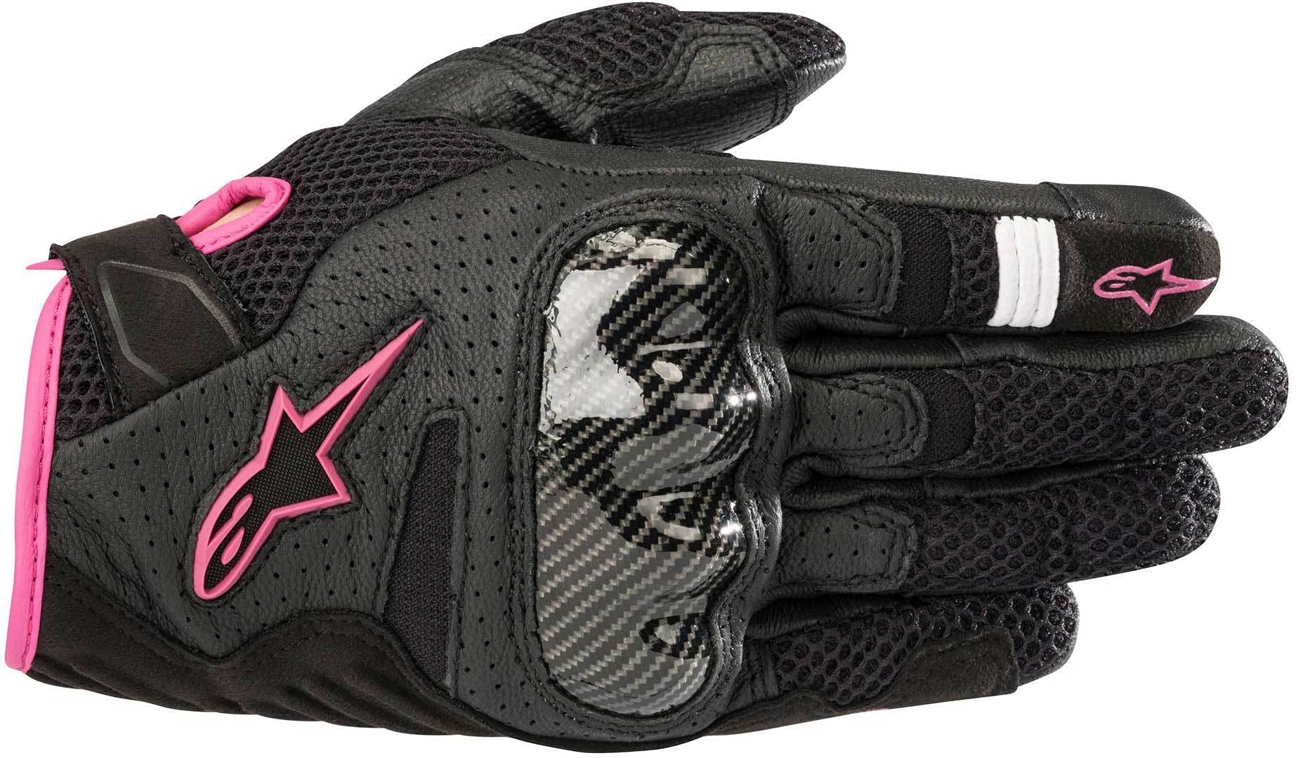 Alpinestars Motorradhandschuhe Stella SMX-1 Air V2 Gloves Black Fuchsia, Schwarz/Fuchsia, M von Alpinestars