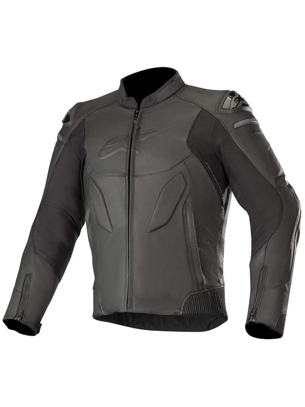 Alpinestars Motorradjacken Caliber Leather Jacket Schwarz, Schwarz, 52 von Alpinestars