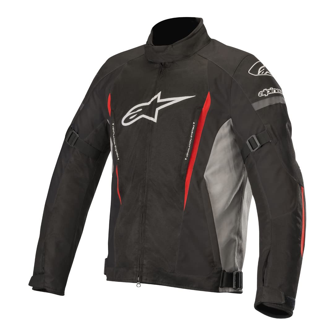 Alpinestars Motorradjacken Gunner V2 Wp Jacket Black Gray Red, Schwarz/Grau/Rot, M von Alpinestars