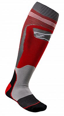 Alpinestars Mx Plus-1, Socken lang - Rot/Grau - S von Alpinestars