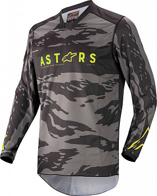 Alpinestars Racer Tactical S22, Trikot Jugend - Schwarz/Dunkelgrau/Neon-Gelb - M von Alpinestars