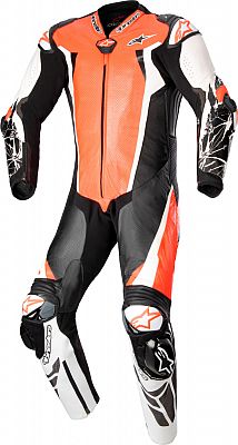 Alpinestars Racing Absolute V2, Lederkombi 1tlg. perforiert - Neon-Rot/Weiß/Schwarz - 46 von Alpinestars