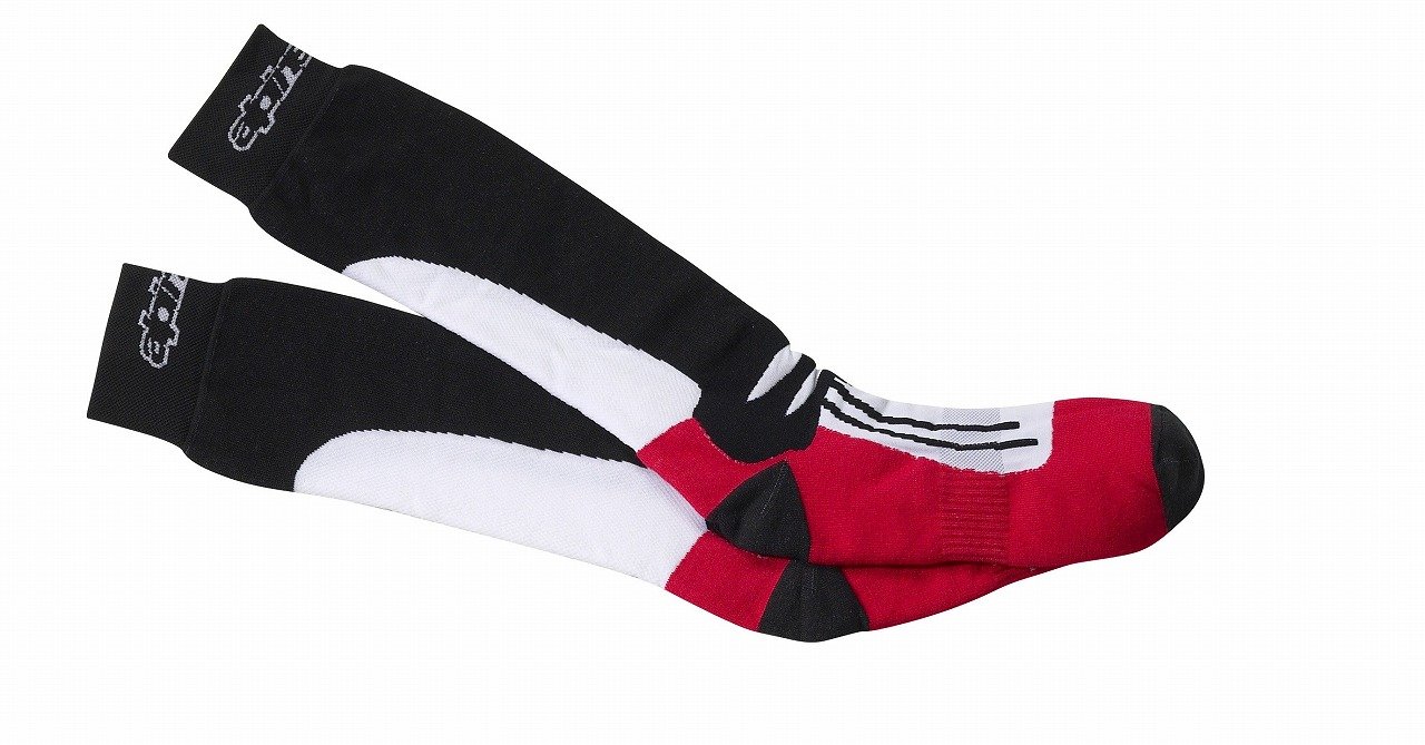 Alpinestars Racing Road Socks Black/Red, L-XXL von Alpinestars