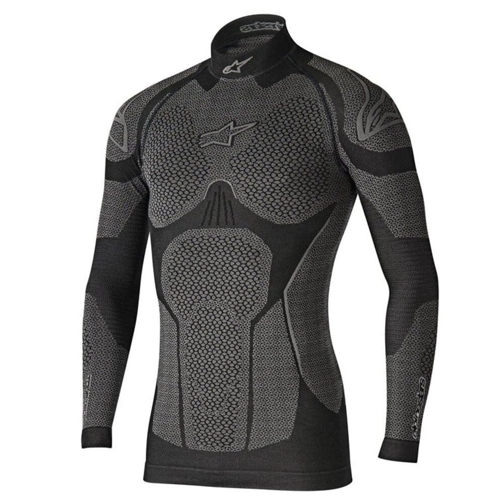 Alpinestars Ride Tech Top Long Sleeve Winter, Thermounterwäsche Herren, Atmungsaktiv Thermoaktiv Funktionswäsche, Thermo Unterwäsche Männer Winter, Schwarz, Gr. XS/S von Alpinestars