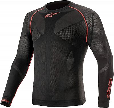 Alpinestars Ride Tech V2, Funktionsshirt langarm - Schwarz/Rot - XXL von Alpinestars