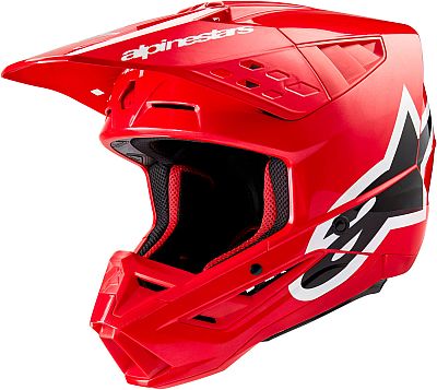 Alpinestars S-M5 Corp, Motocrosshelm - Rot/Weiß/Schwarz - S von Alpinestars