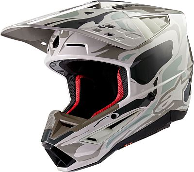 Alpinestars S-M5 Mineral, Motocrosshelm - Matt Hellgrau/Schwarz/Hellgrün - L von Alpinestars