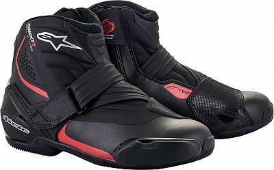 Alpinestars SMX-1 R V2, Kurzstiefel - Schwarz/Rot - 42 EU von Alpinestars