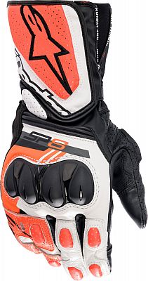 Alpinestars SP-8 V3, Handschuhe - Schwarz/Weiß/Neon-Rot - M von Alpinestars