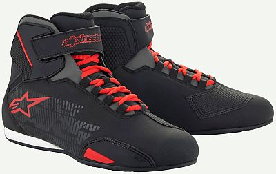 Alpinestars Sektor, Schuhe - Schwarz/Hellrot - 12 von Alpinestars