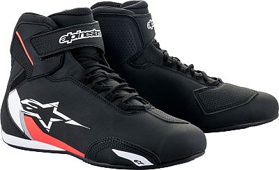 Alpinestars Sektor, Schuhe - Schwarz/Weiß/Neon-Rot - 12 von Alpinestars