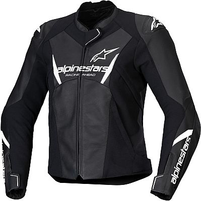 Alpinestars Stella Faster V3, Lederjacke Damen - Schwarz/Weiß - 38 von Alpinestars