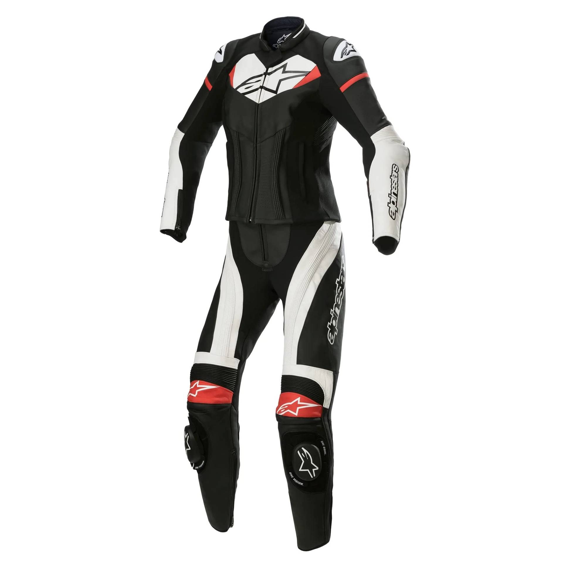 Alpinestars Stella GP Plus 2tlg. Motorradlederkombi Damen (schwarz/weiß/rot), 36 (42) von Alpinestars