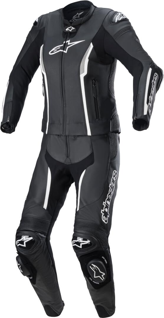 Alpinestars Stella Missile V2 2-Teiler Motorrad Damen Lederkombi (Black/White,42) von Alpinestars