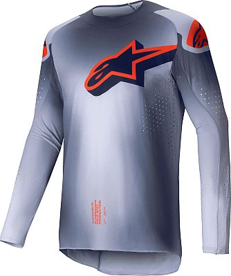 Alpinestars Supertech Lipan, Trikot - Grau/Orange/Dunkelblau - L von Alpinestars