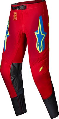 Alpinestars Supertech Maker, Textilhose - Rot/Neon-Gelb/Blau - 40 von Alpinestars