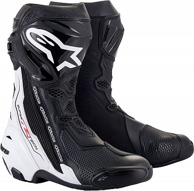 Alpinestars Supertech R, Stiefel - Schwarz/Weiß - 48 EU von Alpinestars