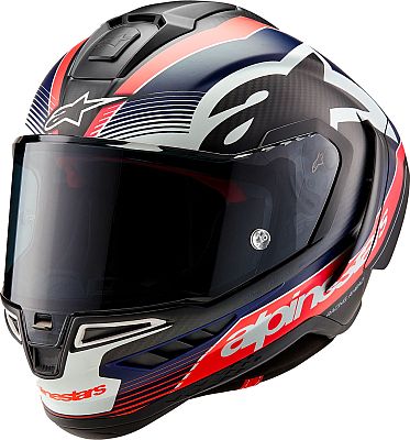 Alpinestars Supertech S-R10 Team, Integralhelm - Schwarz/Neon-Rot/Dunkelblau - L von Alpinestars