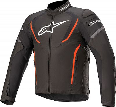 Alpinestars T-Jaws V3, Textiljacke wasserdicht - Schwarz/Neon-Rot - M von Alpinestars