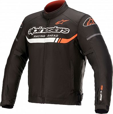 Alpinestars T-SP S Ignition, Textiljacke wasserdicht - Schwarz/Weiß/Neon-Rot - 5XL von Alpinestars