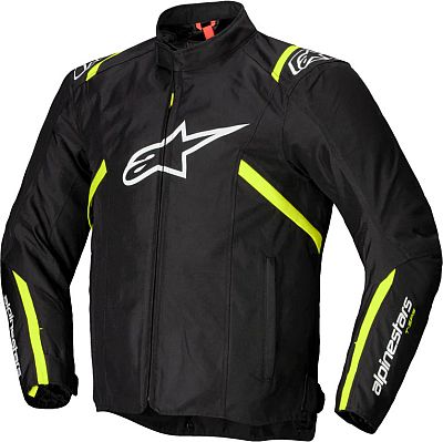 Alpinestars T-SPS V2, Textiljacke wasserdicht - Schwarz/Weiß/Neon-Gelb - L von Alpinestars