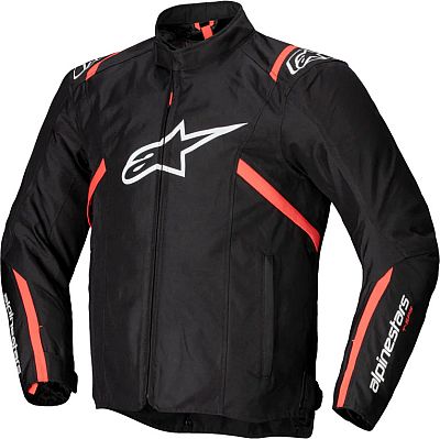 Alpinestars T-SPS V2, Textiljacke wasserdicht - Schwarz/Weiß/Neon-Rot - S von Alpinestars