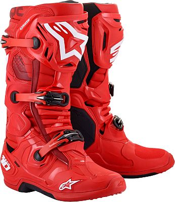 Alpinestars Tech 10, Stiefel - Rot/Schwarz/Weiß - 11 US von Alpinestars