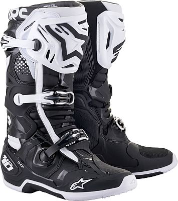 Alpinestars Tech 10, Stiefel - Schwarz/Weiß - 12 US von Alpinestars