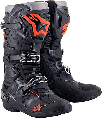 Alpinestars Tech 10, Stiefel - Schwarz/Neon-Rot - 10 US von Alpinestars