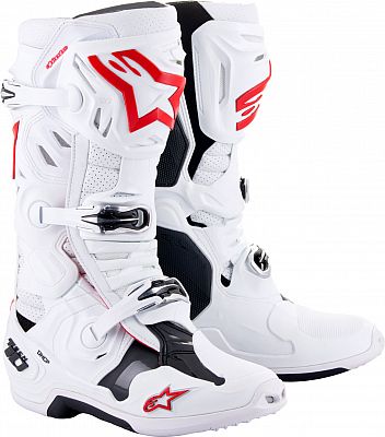 Alpinestars Tech 10 Supervented S23, Stiefel - Weiß/Rot - 8 US von Alpinestars