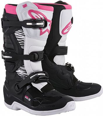 Alpinestars Tech 3, Stiefel Damen - Schwarz/Weiß/Pink - 8 von Alpinestars