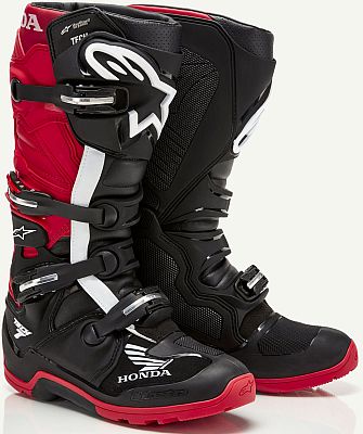 Alpinestars Tech 7 Enduro Drystar Honda S23, Stiefel wasserdicht - Schwarz/Hellrot - 11 US von Alpinestars