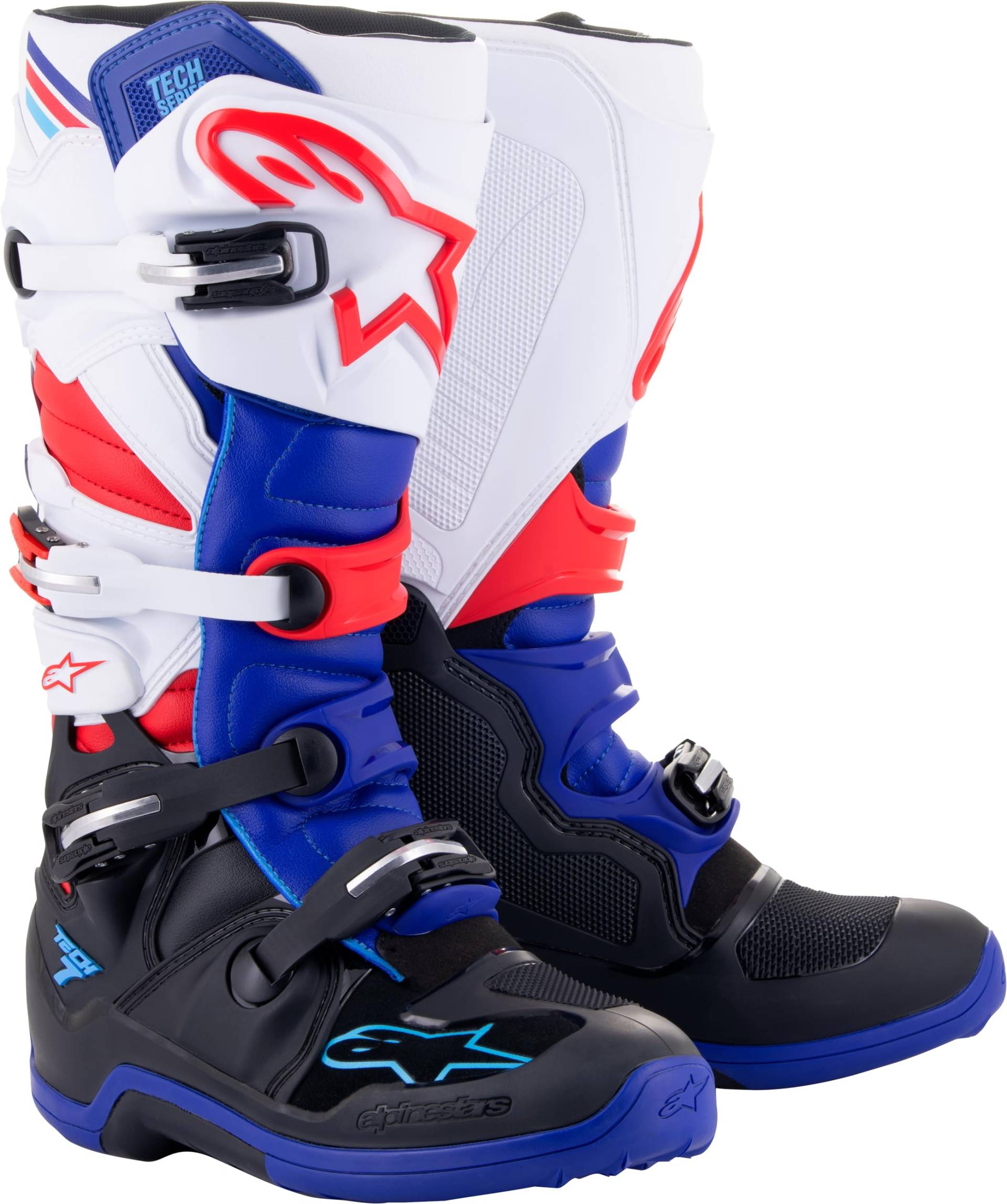 Alpinestars Tech 7 Motocross Stiefel (Black/White/Blue,9 (43)) von Alpinestars