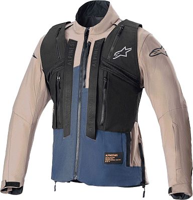 Alpinestars Techdura, Textiljacke wasserdicht - Braun/Blau - 3XL von Alpinestars