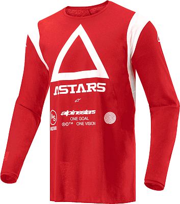 Alpinestars Techdura, Trikot - Rot/Weiß - L von Alpinestars