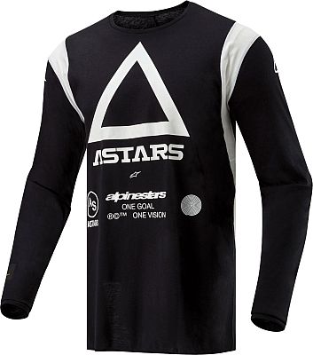 Alpinestars Techdura, Trikot - Schwarz/Weiß - XL von Alpinestars