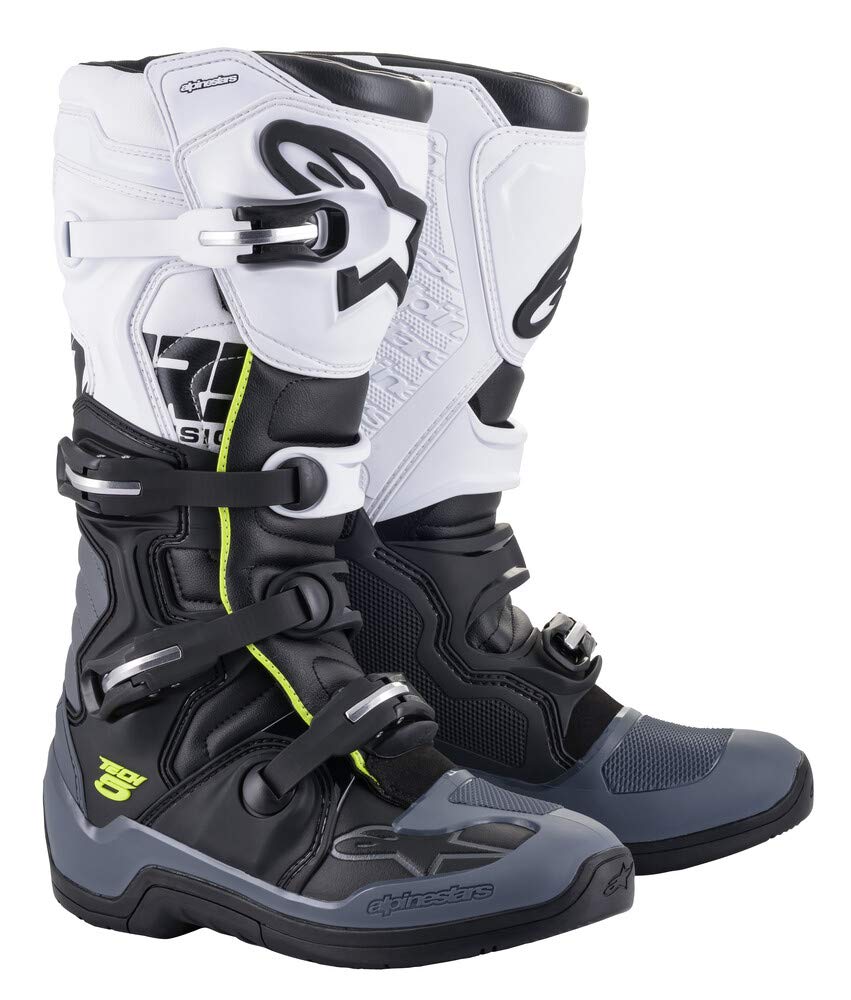 Alpinestars Unisex-Erwachsene Tech 5 Stiefel, Schwarz/Dunkelgrau/Weiß, Größe 05 (Mehrfarbig, Einheitsgröße von Alpinestars