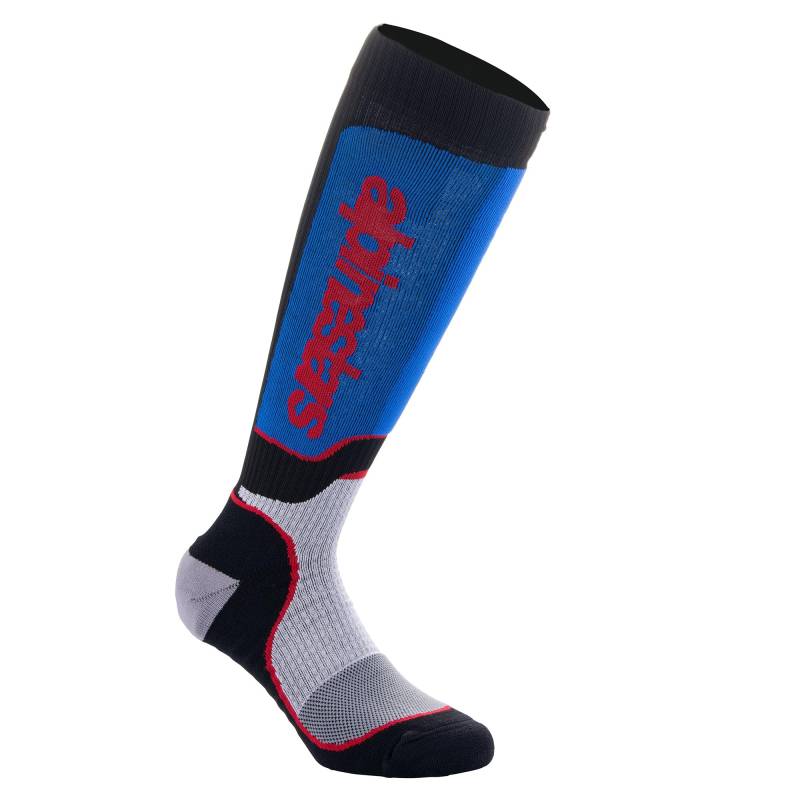 Alpinestars Unisex Plus Technische Socken MX, Schwarz Weiß Königsblau, M von Alpinestars