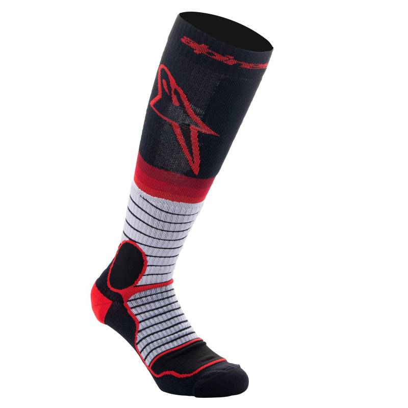 Alpinestars Unisex Pro Technische Socken MX, Schwarz Grau Rot, S von Alpinestars