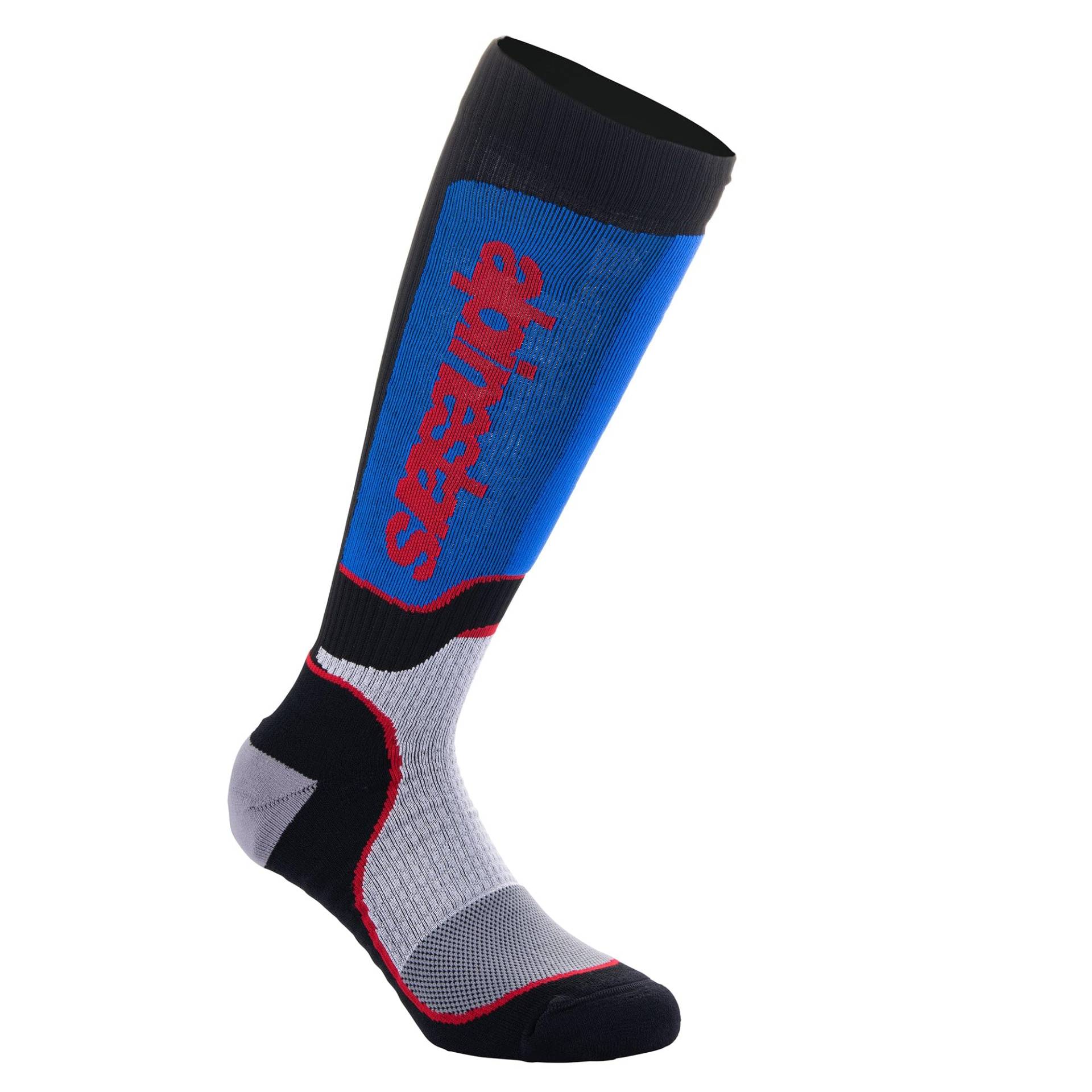 Alpinestars Unisex Youth Plus Technische Socken MX, Schwarz Weiß Königsblau, M/L von Alpinestars