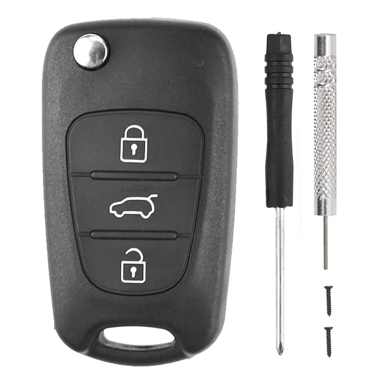 Autoschlüssel-Schalen - 3 Tasten Auto Schlüsselgehäuse Kompatibel mit i10 i20 i30 ix20 ix35 und Ceed Soul Sportage Venga - Hochwertige Schlüsselhülle für Schutz und Stil (1er Pack) von Alppihym