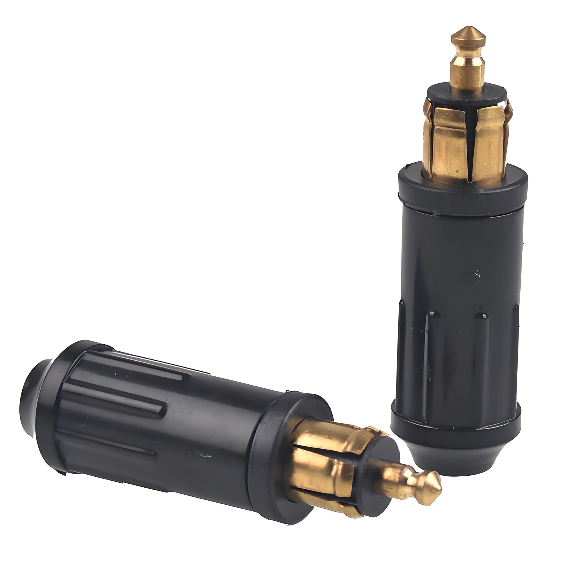 Alriedy 2PCS Zigarettenanzünder Stecker,DIN Stecker 12V 2 Poliger Stecker 12V Adapter,Passt in Jede Europäische Din-Buchse, Passend für Europäische DIN-Steckdosen in Auto, Motorrad, Lkw von Alriedy