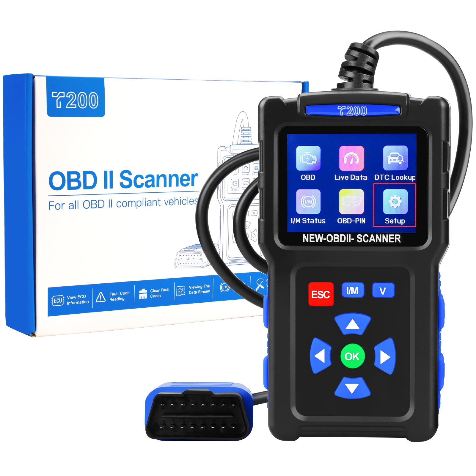 OBD2 Diagnosegerät, Altamejor Obd2 Code Readerobd2, Obd2 Diagnosegerät für Alle Fahrzeuge，für Europäische OBD II Nach 1994 Diagnosegerät Auto von Altamejor