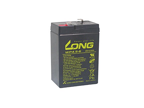 4,5Ah 6V Akku passend für Johnlite CY-0112 6V 4,5Ah 20 HR AGM Blei Accu Battery von Alternativ-Hersteller