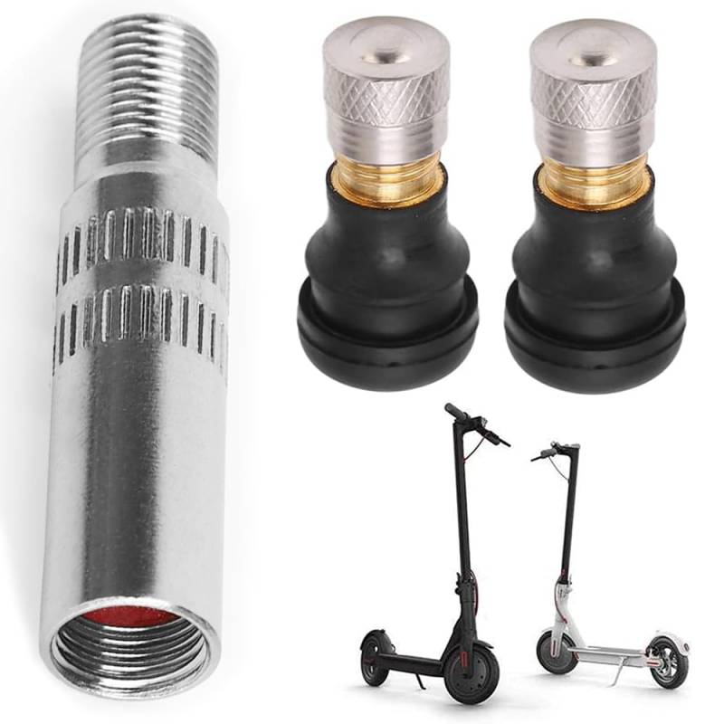 Adapter Ventiladapter Ventilverlängerung Autoventil Ventil Verlängerung für Scooter Auto LKW Van Caravan den G30 Xiaomi M365 1S Essential Pro 2 Elektroroller von Aluscota