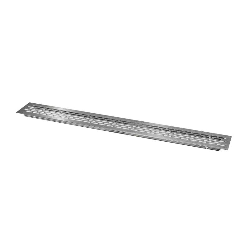 ALUSFERA Lüftungsgitter - 60 x 484 mm - Lüftungsgitter Rechteckig für Arbeitsplatte - Zubehör Möbel aus Aluminium - Luftgitter für Möbel - Lüftungsgitter Küche - 1 Stück - Inox von Alusfera