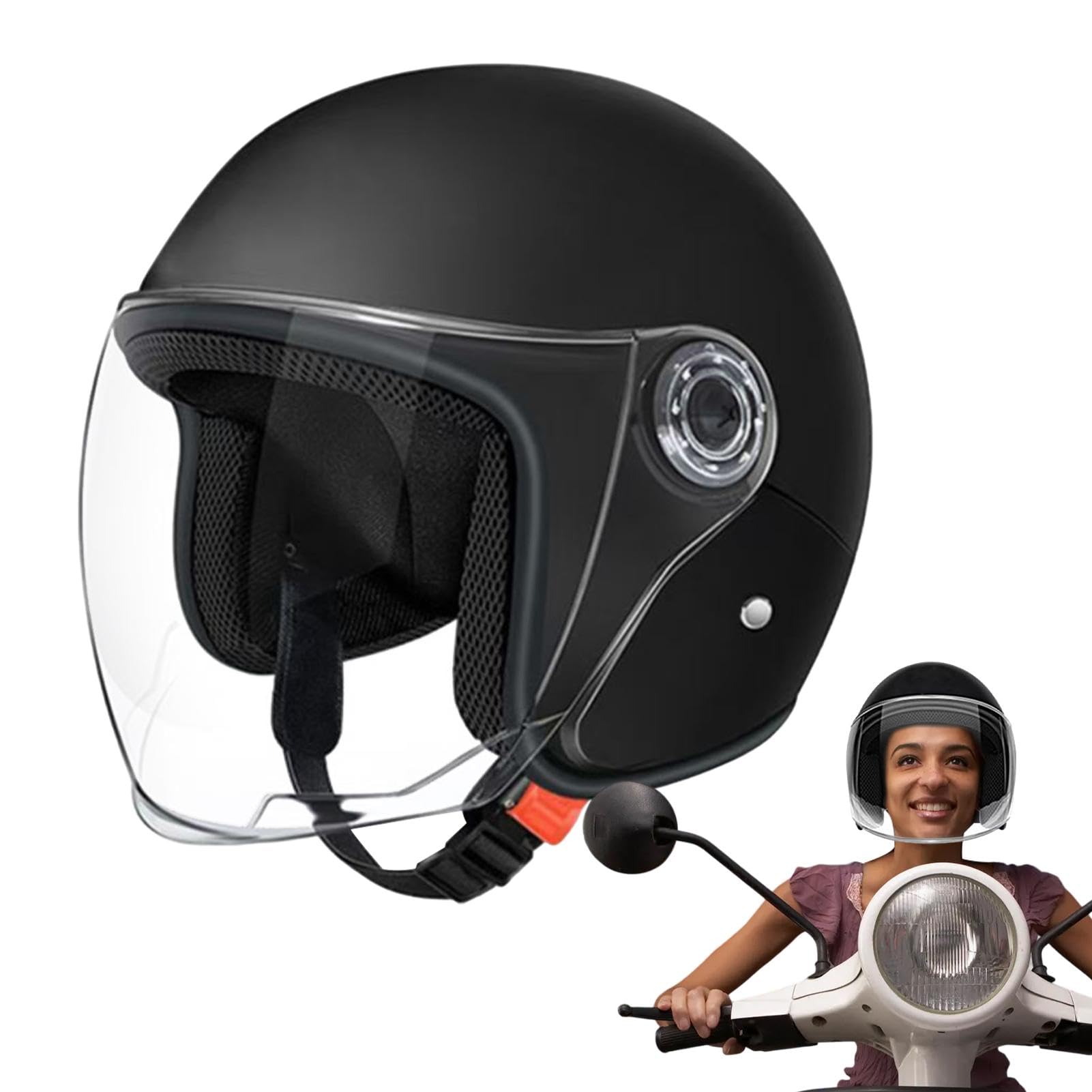 Alwida Motorradhelme | Leichte Moto-Halbhelme, Reithelme, Sonnenschutzhelme, Retro-Rennhelme für , Mädchen, Jugendliche von Alwida