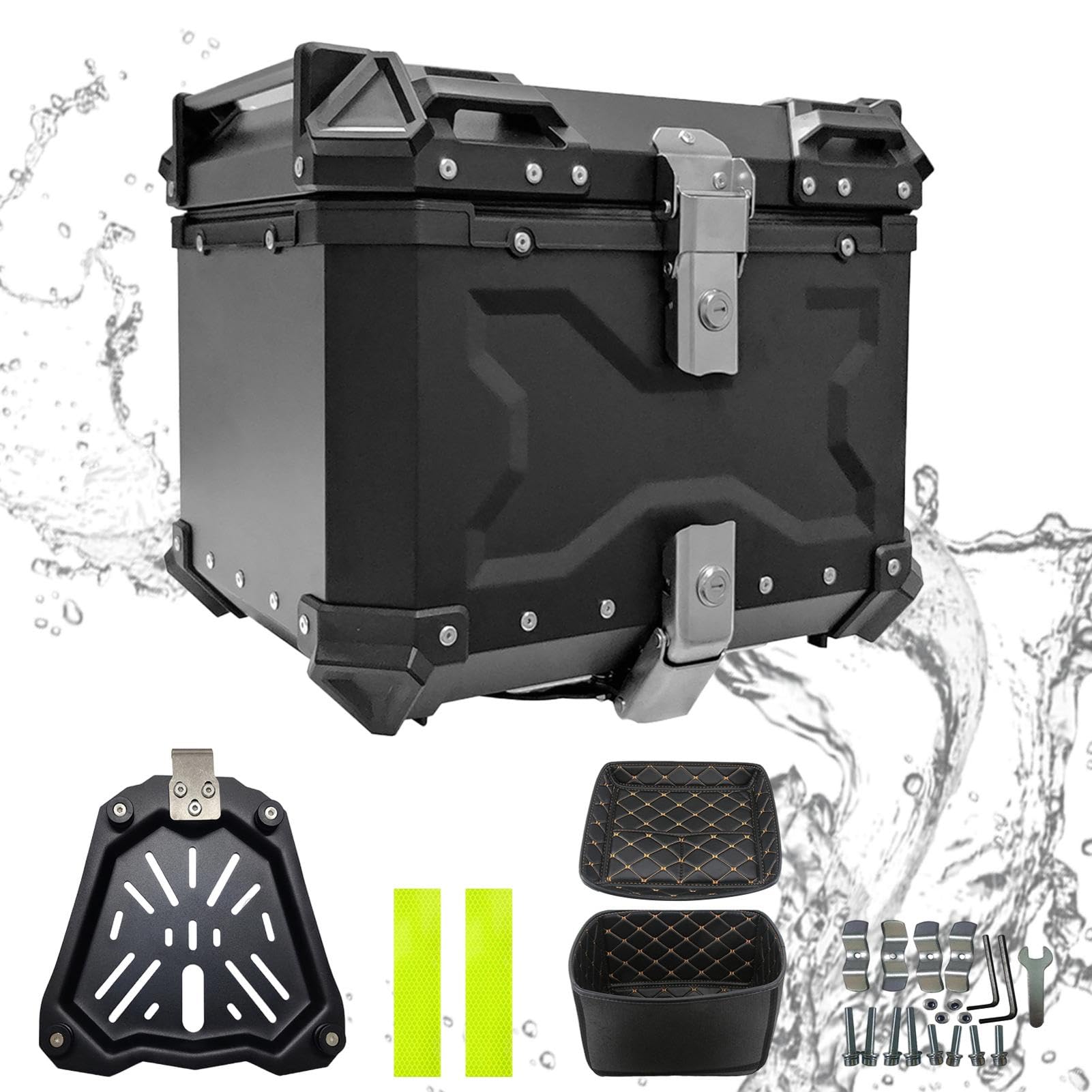 Top Cases für Motorrad, robust, Topcase, wasserdicht, universelle Motorrad-Heckbox, multifunktionale Aufbewahrungsbox für Motorräder von Alwida