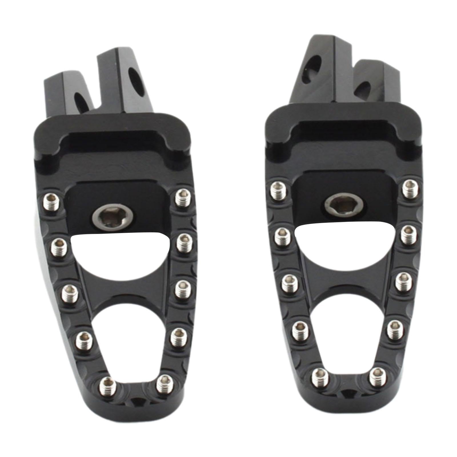 Amagogo 2pcs Motorradfußstifte, Wide Footrast Fußstützen Fußpedale für R6 TDM 850/900, Schwarze Rückseite von Amagogo